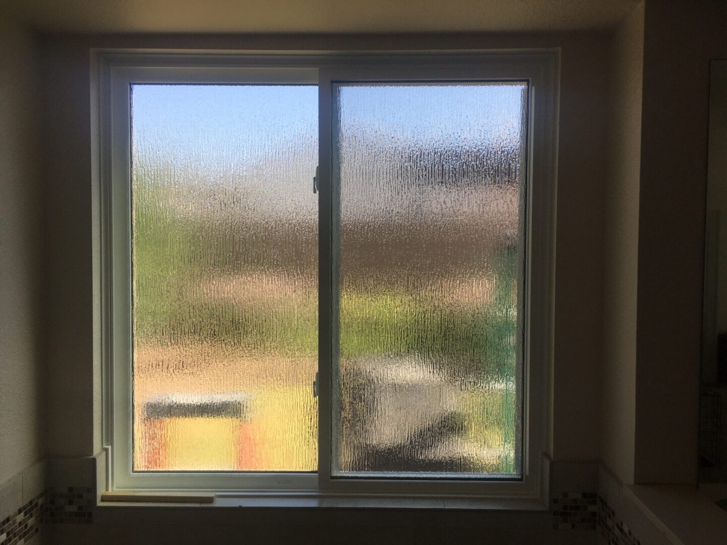 A picture of small vinyl windows
